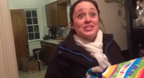 Woman Reacts Wonderfully After Opening Gift